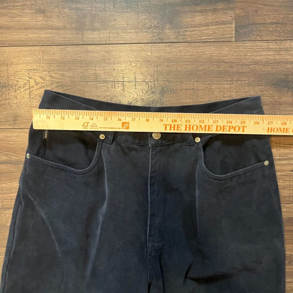Lauren Ralph Lauren Pincord Corduroy Pants Womens Blue Straight Leg Size 16 - Picture 4 of 7